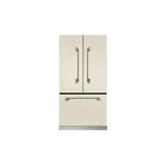 AGA MELFDR23IVY 36" Elise Counter Depth French Door Refrigerator With Storage Drawer, 12 Temperature Settings, 22.2 cu. ft. Capacity, Adjustable Glass Shelves, Theatre-Style Interior Lighting, Humidity-Controlled Crisper Drawers (Ivory)