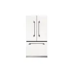 AGA MELFDR23WHT 36" Elise Counter Depth French Door Refrigerator With Storage Drawer, 12 Temperature Settings, 22.2 cu. ft. Capacity, Adjustable Glass Shelves, Theatre-Style Interior Lighting, Humidity-Controlled Crisper Drawers (White)