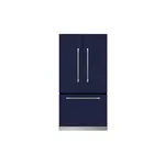 AGA MMCFDR23SKY 36" Mercury Counter Depth French Door Refrigerator with 22.2 cu. ft. Total Capacity, 12 Temperature Settings, Adjustable Glass Shelves, Filtration Systems, Integrated Alarm System, Ice Maker (Midnight Sky)