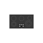 Bosch NEM5666UC 500 Series 36" Electric Cooktop with Residual Heat Indicator, 5 Elements, Temperature Controls for Precision, and Smoothtop Design, in Glass Black