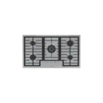 Bosch NGM8659UC 800 Series 36" Gas Cooktop with 5 Sealed Burners, ADA Compliant ,FlameSelect, Dishwasher Safe Gates and OptiSim Burner in Stainless Steel