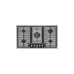 Bosch NGMP659UC Benchmark Series 36" Gas Cooktop with 5 Sealed Burners, FlameSelect, Heavy Duty Grates, OptiSim Burner, and Continuous Grates in Stainless Steel