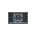 Bosch NGMP677UC Benchmark Series 36" Gas Cooktop with 5 Sealed Burners, FlameSelect, Heavy Duty Grates, OptiSim Burner, and Continuous Grates in Gray Tempered Glass