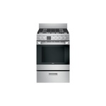 Haier QGAS740RMSS 24" Gas Range with 4 Sealed Burners, 2.9 cu. ft. Oven Capacity, Convection Oven, in Stainless Steel