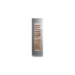 Bertazzoni REF24WCPIXL23 24" Dual Zone Wine Cellar Column with 80 Bottle Capacity, LED Interior Lighting, Digital Touch Control Interface, White Aluminum Interior, 12 Wooden Racks, Open Door Alarm, in Stainless Steel (Handle Not Included) (Left Hinge)