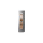 Bertazzoni REF24WCPIXR23 24" Dual Zone Wine Cellar Column with 80 Bottle Capacity, LED Interior Lighting, Digital Touch Control Interface, White Aluminum Interior, 12 Wooden Racks, Open Door Alarm, in Stainless Steel (Handle Not Included) (Right Hinge)