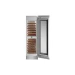 Bertazzoni REF24WCPRR23 24" Dual Zone Wine Cellar Column with 80 Bottle Capacity, LED Interior Lighting, Digital Touch Control Interface, White Aluminum Interior, 12 Wooden Racks, Open Door Alarm, in Panel Ready (Right Hinge)