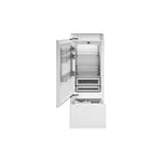 Bertazzoni REF30BMBIPLT 30" Built-In Bottom Mount Refrigerator with 15.5 cu. ft. Total Capacity, Automatic Ice Maker, Energy Star Rated, in Panel Ready (Left Hinge)