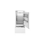 Bertazzoni REF36BMBIPRT 36" Bottom Mount Refrigerator with 19.6 cu. ft. Capacity, Ice Maker, Energy Star, in Panel Ready (Right Hinge)