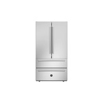 Bertazzoni REF36FDFIXNV 36" Freestanding French Door Refrigerator with 21.6 cu. ft. Capacity, LED Lights, Quick Freeze in Stainless Steel (Handles Not Included)