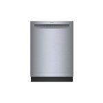 Bosch SHE3AEM5N 24" 100 Series Smart Recessed Handle Dishwasher with 14 Place Settings, Home Connect, Stainless Steel Tub and 24/7 Overflow Protection System (Stainless Steel)