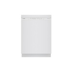 Bosch SHE4AEM2N 24" 100 Series Smart Recessed Handle Dishwasher with 14 Place Setting, 8 Cycles, PureDry, Home Connect and RackMatic (White)