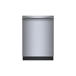 Bosch SHE53CE5N 24" 300 Series Recessed Handle Smart Dishwasher with 16 Place Settings, Home Connect, PureDry, PrecisionWash and Standard 3rd Rack in Stainless Steel