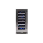 XO XOU15WGSL 15" Single Zone Wine Cooler with 34 Bottle Capacity, Telescopic Racks, LED Lighting, Precise Temperature Digital Controls, in Stainless Steel (Left Hinge)