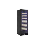 XO XOU2470WGB 24" Single Zone Wine Column with 135 Bottle or 15 cu. ft. Capacity, Tri-Color LED, Intuitive Digital Control, Secure Door Lock, Field Reversible Door (Black Glass)