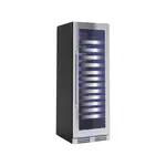 XO XOU2470WGS 24" Single Zone Wine Column with 135 Bottle or 15 cu. ft. Capacity, Tri-Color LED, Intuitive Digital Control, Secure Door Lock, Field Reversible Door (Stainless Steel)