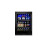 XO XOU24BCGBSL 24" Beverage Center with 145 Can Capacity, Tri-Color LED Interior Lighting, Glass Shelves, Intuitive Digital Temperature, X-Active Circulation, in Black Stainless Steel (Left Hinge)