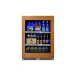 XO XOU24BCGOL 24" Beverage Center with 145 Can Capacity, LED Lighting, Glass Shelves, Low-E Glass Door, Digital Temperature Control, Removable Wine Cradle, in Panel Ready (Left Hinge)