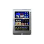 XO XOU24BCGSL 24" Beverage Center with 145 Can Capacity, Tri-Color LED Interior Lighting, Glass Shelves, Intuitive Digital Temperature, X-Active Circulation, in Stainless Steel (Left Hinge)