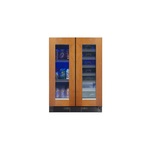 XO XOU24BWDDGO 24" Combo Beverage Center and Wine Cooler with 49 Can and 21 Bottle Capacity, Independent Intuitive Electronic Controls, Secure Door Lock, Tri-Color LED Lighting, Quiet Operation 39 dBA, Low E-Glass in Panel Ready