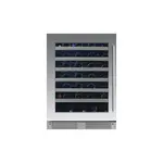 XO XOU24WGSL 24" Single Zone Wine Cooler with 54 Bottle Capacity, Telescoping Wire Racks, Tri-Color LED Lighting and Low-E Glass Door in Stainless Steel (Left Hinge)