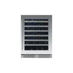 XO XOU24WGSR 24" Single Zone Wine Cooler with 54 Bottle Capacity, Telescoping Wire Racks, Tri-Color LED Lighting and Low-E Glass Door in Stainless Steel (Right Hinge)