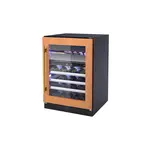 XO XOU24WWGOR 24" Undercounter Wine and Weed Preservation System with 5.7 cu. ft. Capacity, Dual Zones, 2 Glide Out Cedar Drawer, Secure Lock and Key,Tri-Color Illumination, Alarm Function, Sabbath Mode, Low E Glass, in Panel Ready (Right Hinge)