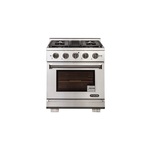 NXR AK3001LP 30" Culinary Series Professional Style Gas Range with 4 German-Engineered Tower Dual Power Burners, 4.5 cu. ft. Oven Capacity, LED Backlit Knobs and Black Drip Pan in Stainless Steel (Liquid Propane)