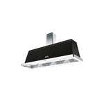 Lofra AR60 60" Dolcevita Series Chimney Wall Hood with 598 CFM, LED Lighting and Stainless Steel Baffle Filters (Matte Black, Chrome)