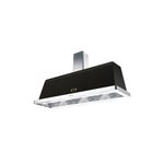 Lofra AR60 60" Dolcevita Series Chimney Wall Hood with 598 CFM, LED Lighting and Stainless Steel Baffle Filters (Matte Black, Brass)