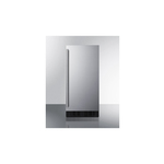 Summit ASDS1523 15" Shallow Depth Built-In All-Refrigerator with 1.72 cu. ft. Capacity, ADA Compliant, Factory Installed Lock, Digital Thermostat, LED Lighting, in Stainless Steel