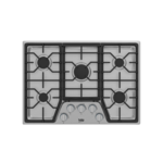 Beko BCTG30500SS 30" Gas Cooktop with 5 Burners, Cast Iron Grates, Front Knob Controls, ADA Compliant, in Stainless Steel