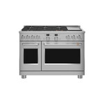 Cafe C2Y486P2TS1 48" Smart Dual Fuel Commercial-Style Range with 6 Burners and Griddle, 8.25 cu. ft. Total Capacity, and ADA Compliant (Stainless Steel)