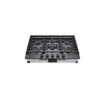 LG CBGJ3023D 30 inch Gas Cooktop with 5 Burners, UltraHeat 20K BTU Burner, Continuous Cast Iron Grates, EasyClean (Black Stainless Steel)