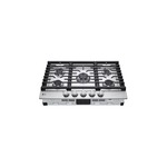 LG CBGJ3023S 30 inch Gas Cooktop with 5 Burners, UltraHeat 20K BTU Burner, Continuous Cast Iron Grates, EasyClean (Stainless Steel)