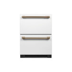 Cafe CDE06RP4NW2 24" Built-In Dual-Drawer Refrigerator with 5.7 Cu. Ft. Capacity, LED Lighting and Automatic Defrost (Matte White)