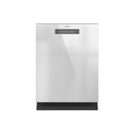 Cafe CDP888M5VS5 24" CustomFit Modern Glass Smart Fully Integrated Dishwasher with 16 Place Settings, LED Interior Lighting, ENERGY STAR Rated in Platinum Glass