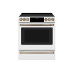 Cafe CES700P4MW2 30" Smart Slide-In Electric Range with 5 Elements, 5.7 cu. ft. Oven Capacity and No-Preheat Air Fry (Matte White)