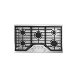 Cafe CGP70362NS1 36 inch Gas Cooktop with 5 Burners, LED Backlit Knobs and ADA Compliant in Stainless Steel