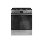 Cafe CGS700M2NS5 30" Smart Slide-In Gas Convection Range with 6 Burners, 5.6 cu. ft. Capacity, True European Convection and Storage Drawer in Platinum Glass