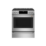 Cafe CHS900P2MS1 30" Smart Slide-In Convection Induction Range with 5 Elements, 5.7 cu. ft. Capacity, Warming Drawer and No-Preheat Air Fry (Stainless Steel)