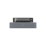 Smeg CPRU115S 24" Linea Series Warming Drawer with 400 Watts, Push Opening, Anti-Slip Mat and Inner Control Knob in Silver