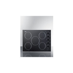 Summit CR5B273B 27" Smoothtop Radiant Electric Cooktop with 5 Elements, Schott Ceran Surface and Push-to-turn Knobs (Black)