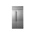 Cafe CSB48WP2NS1 48" Smart Built-In Side-by-Side Refrigerator with 29.5 Cu. Ft. Capacity, Showcase LED Lighting and Spillproof Shelves in Stainless Steel