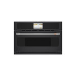 Cafe CSB913P3ND1 30" Smart 5-in-1 Electric Wall Oven with 1.7 cu. ft. Capacity, 120V Advantium Technology and 7" Full Color LCD Touch Control (Matte Black)