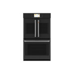 Cafe CTD90FP3ND1 30" Professional Series Smart Built-In Convection French-Door Double Wall Oven with 10 cu. ft. Total Capacity and Self-Clean with Steam Clean Option (Matte Black)