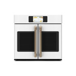 Cafe CTS90FP4NW2 30" Smart French-Door Single Wall Oven with 5 cu. ft. Capacity, SmartHQ App and Convection (Matte White)