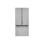 Cafe CWE19SP2NS1 33" Counter Depth French Door Refrigerator with 18.6 cu. ft. Capacity, Internal Water Dispenser and Showcase LED Lighting (Stainless Steel)