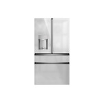 Cafe CXE22DM5PS5 36" Counter Depth Smart French Door 4-Door Refrigerator with 22.3 cu. ft. Capacity, Convertible Drawer and Hands-Free Autofill in Platinum Glass