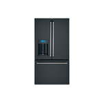 Cafe CYE22TP3MD1 36" Counter Depth French-Door Refrigerator with 22.2 Cu. Ft. Capacity, ENERGY STAR Rated and Hot Water Dispenser (Matte Black)